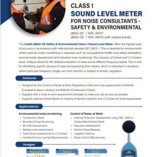 Class 1 Sound Level Meter for Noise Consultants