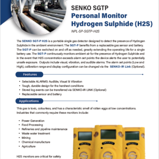 Personal Monitor Hydrogen Sulphide (H2S)