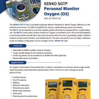 Personal Monitor Oxygen (O2)