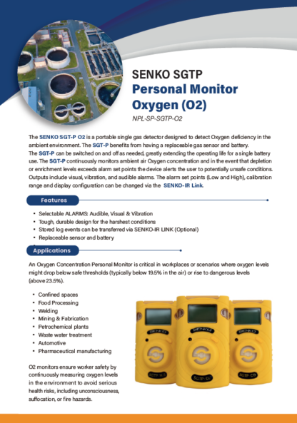 Personal Monitor Oxygen (O2)
