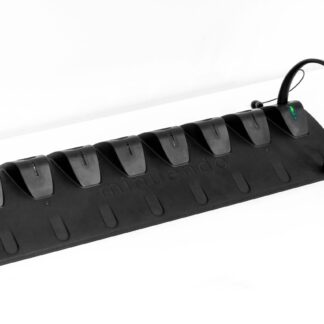 The Smart Alert Dock enables the quick daily use of Smart Alert earplugs. The Dock charges the earplug, securely uploads collected noise exposure data